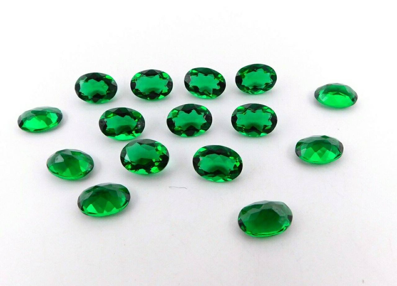 Loose Zambia Emerald Faceted Gemstone Labcreated Zambia Etsy