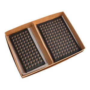 Cartera de mano, cartera de mujer, reciclada, hecha a mano, reciclada, hecha en India, hecha a mano, accesorios de moda, set de regalo, set de regalo hecho a mano Black & Brown
