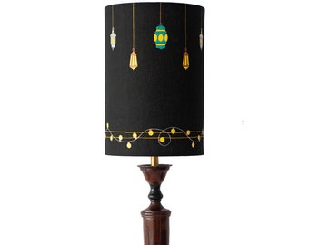 Pantalla de lámpara india hecha a mano para habitación, lámpara de mesa decorativa de oficina Pantalla de lámpara pintada a mano personalizada Pantalla de lámpara de diseño artesanal
