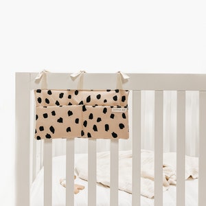 Multi Purpose Nursery Organizer - Diaper Storage - Crib Pocket Organizer - Book Caddy- Baby Organizer - Nursery Organizer