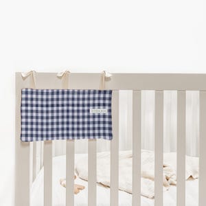 Ghingham Caddy - Crib Pocket Organizer - Book Caddy- Baby Organizer - Nursery Organizer - Diaper Holder - Pocket Organizer - Baby Storage