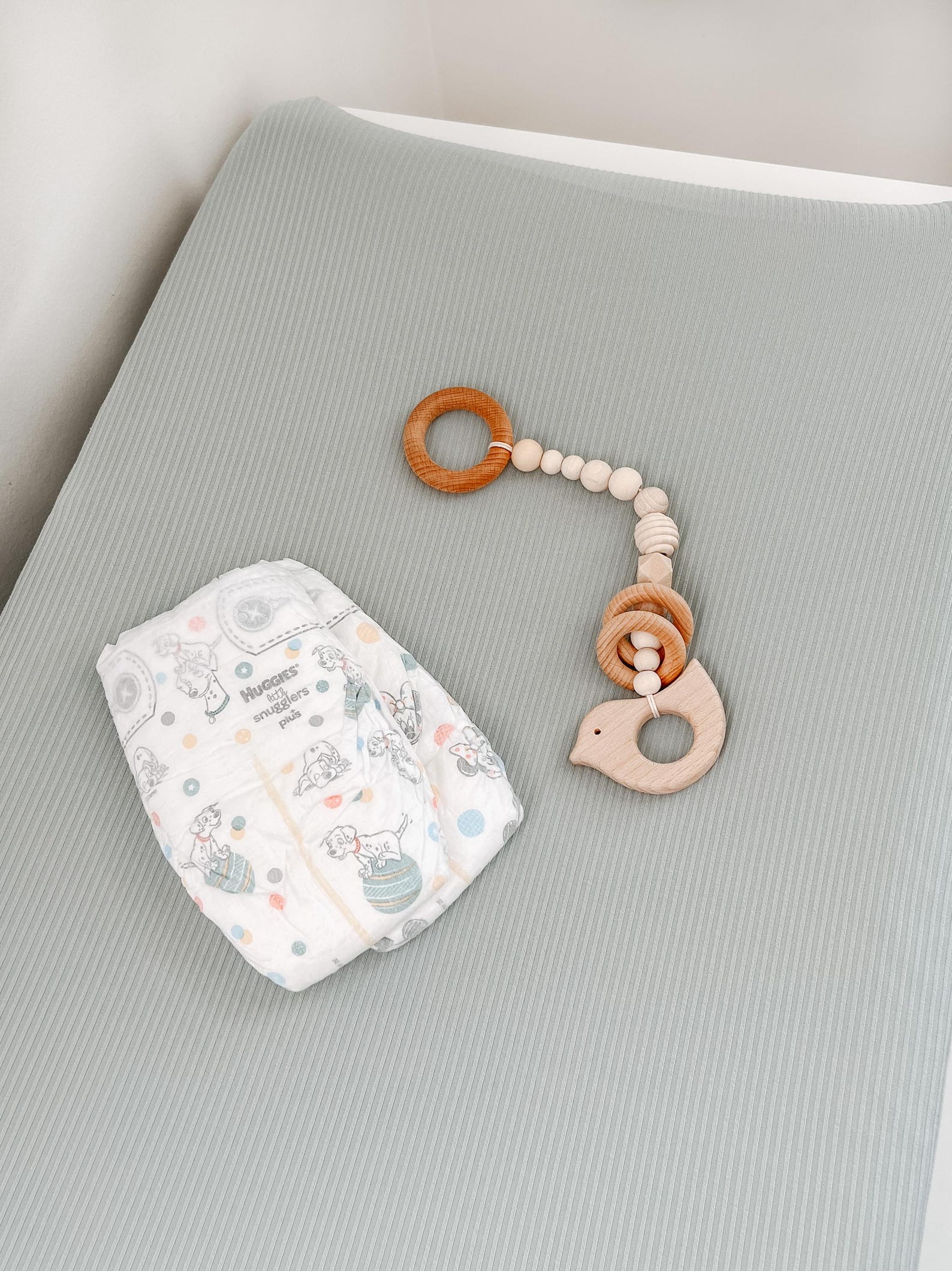 Sea Green Stretchy Diaper Changing Pad Cover Elastic Band - Neutral ...