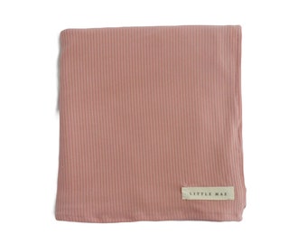 Pink Knit Stretch Swaddle - Lightweight Buttery Soft Baby Blanket - Multi Purpose - Baby Essentials -  Baby Girl Pink Swaddle Blanket
