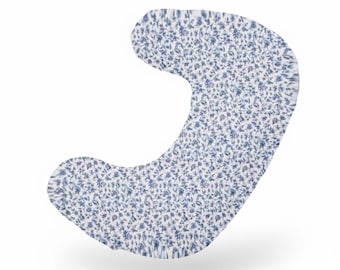 Blue Floral New Nursing Pillow Cover Breastfeeding Pillow Cover for Baby Girls Baby Shower Gift Neutral Baby Pillow UShape