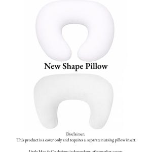 Beige Gingham Ruffle Nursing Pillow Cover Breastfeeding Pillow Cover for Baby Boys and Girls Baby Shower Gift Neutral Baby Pillow U Shape image 3