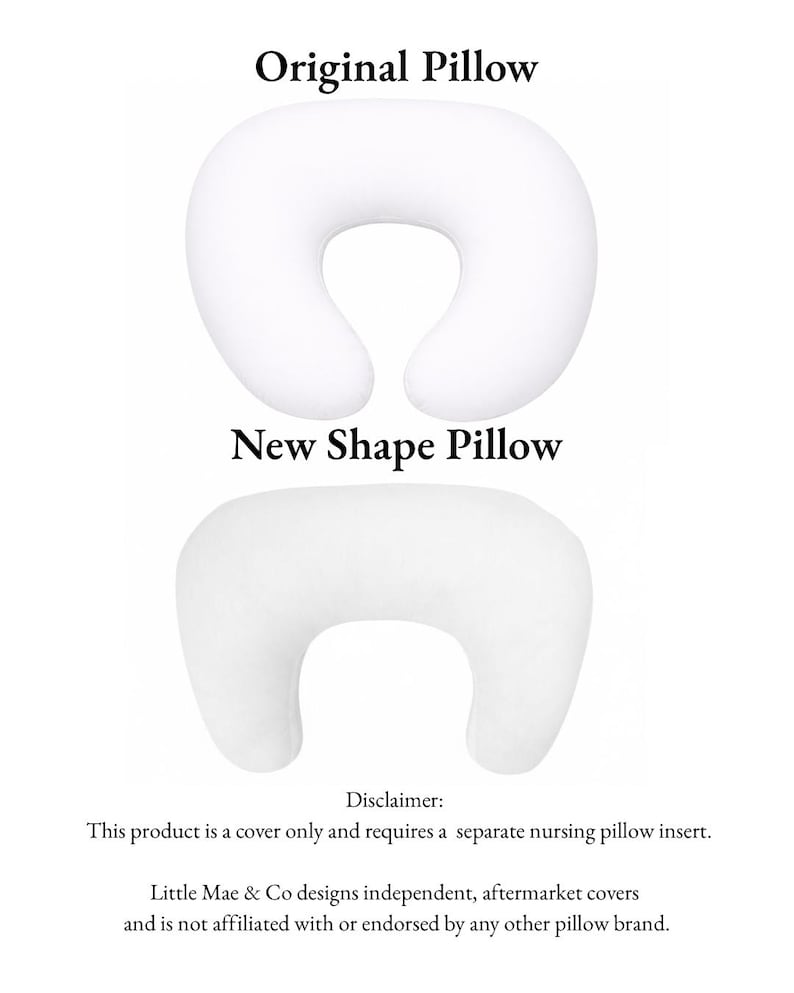 Beige Gingham Ruffle Nursing Pillow Cover Breastfeeding Pillow Cover for Baby Boys and Girls Baby Shower Gift Neutral Baby Pillow U Shape image 3