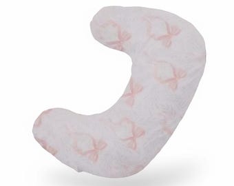 Pink Bow Girl New Boppy Nursing Pillow Cover Breastfeeding Pillow Cover for Baby Girls Baby Shower Gift Neutral Baby Pillow UShape