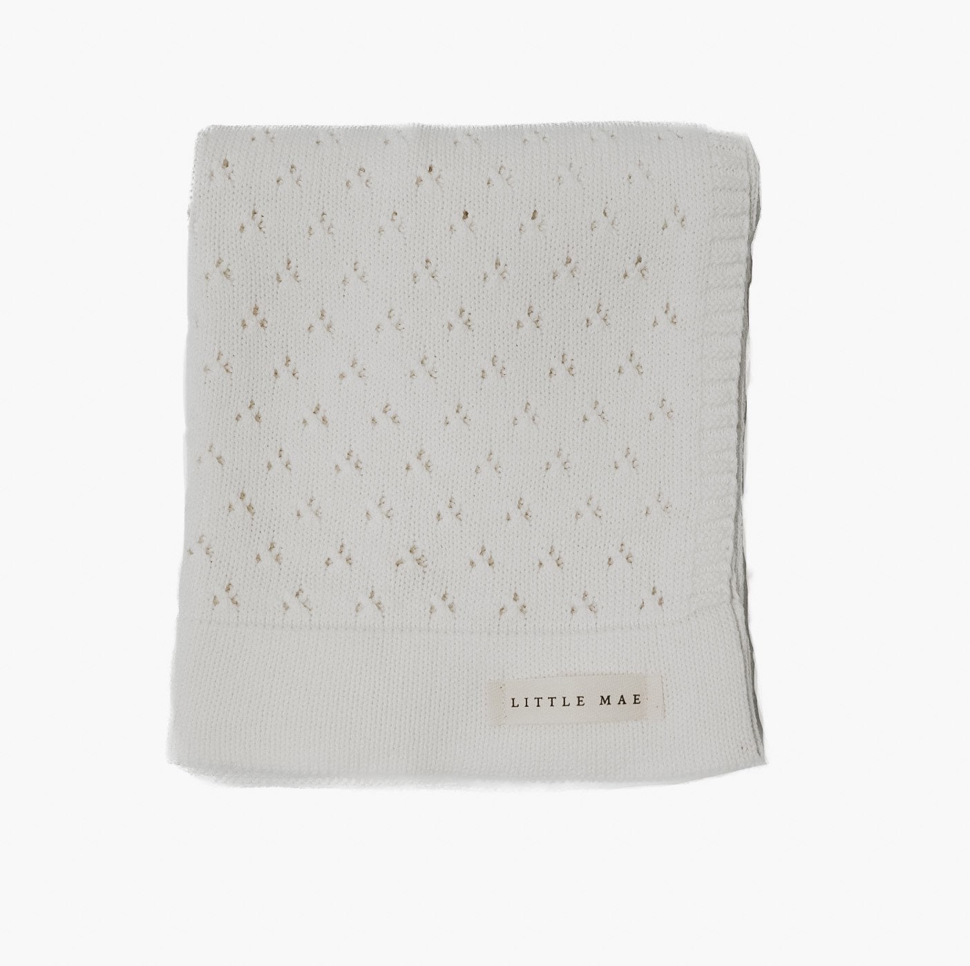 Lilette Pointelle Knit Blanket - White main image 1