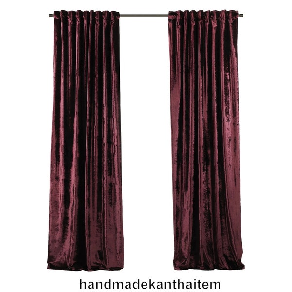 Velvet Curtain Panel - Etsy