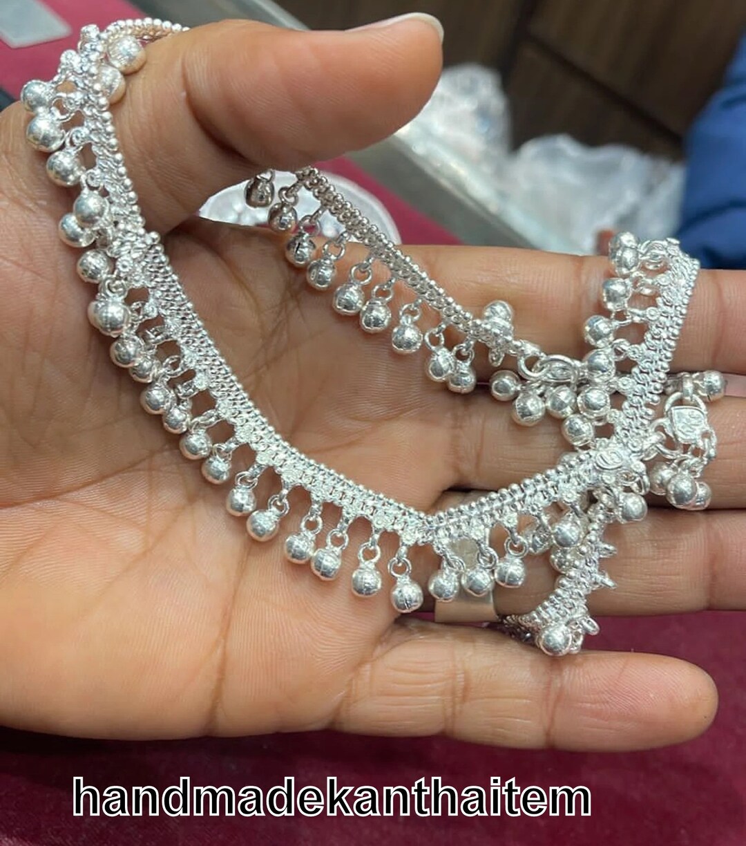 Women Sterling Silver Bell Anklet Silver Bell Bracelet Etsy