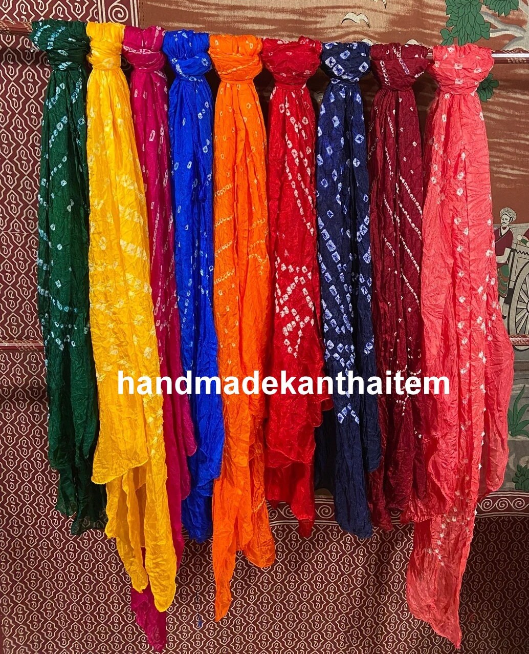 Buy Lot of Solid Color Bandhani Bhandej Silk Dupatta Rajasthani ...