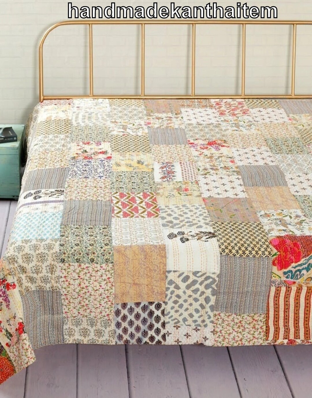 Vintage Handmade Patchwork Quilt - Etsy