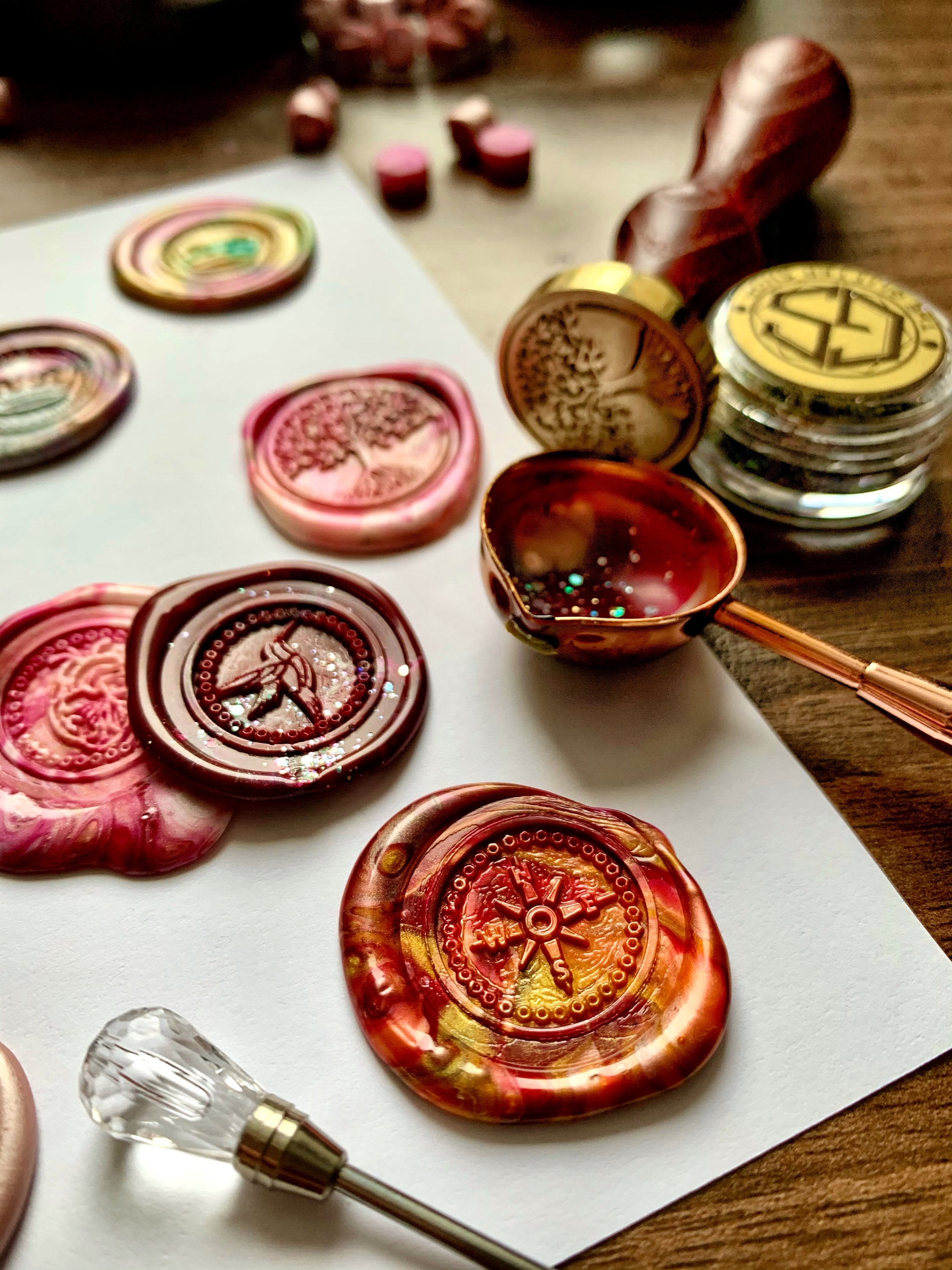 THEMED wax seals 12pack selfadhesive premade wax stamps Etsy