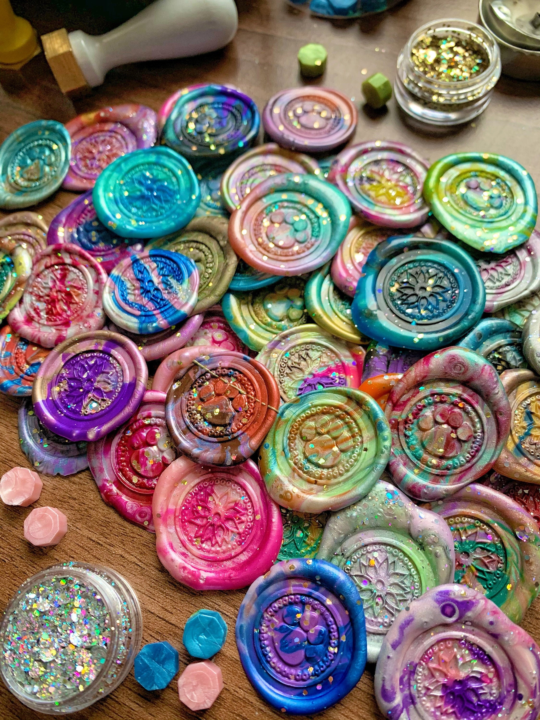 THEMED wax seals 12pack selfadhesive premade wax stamps Etsy