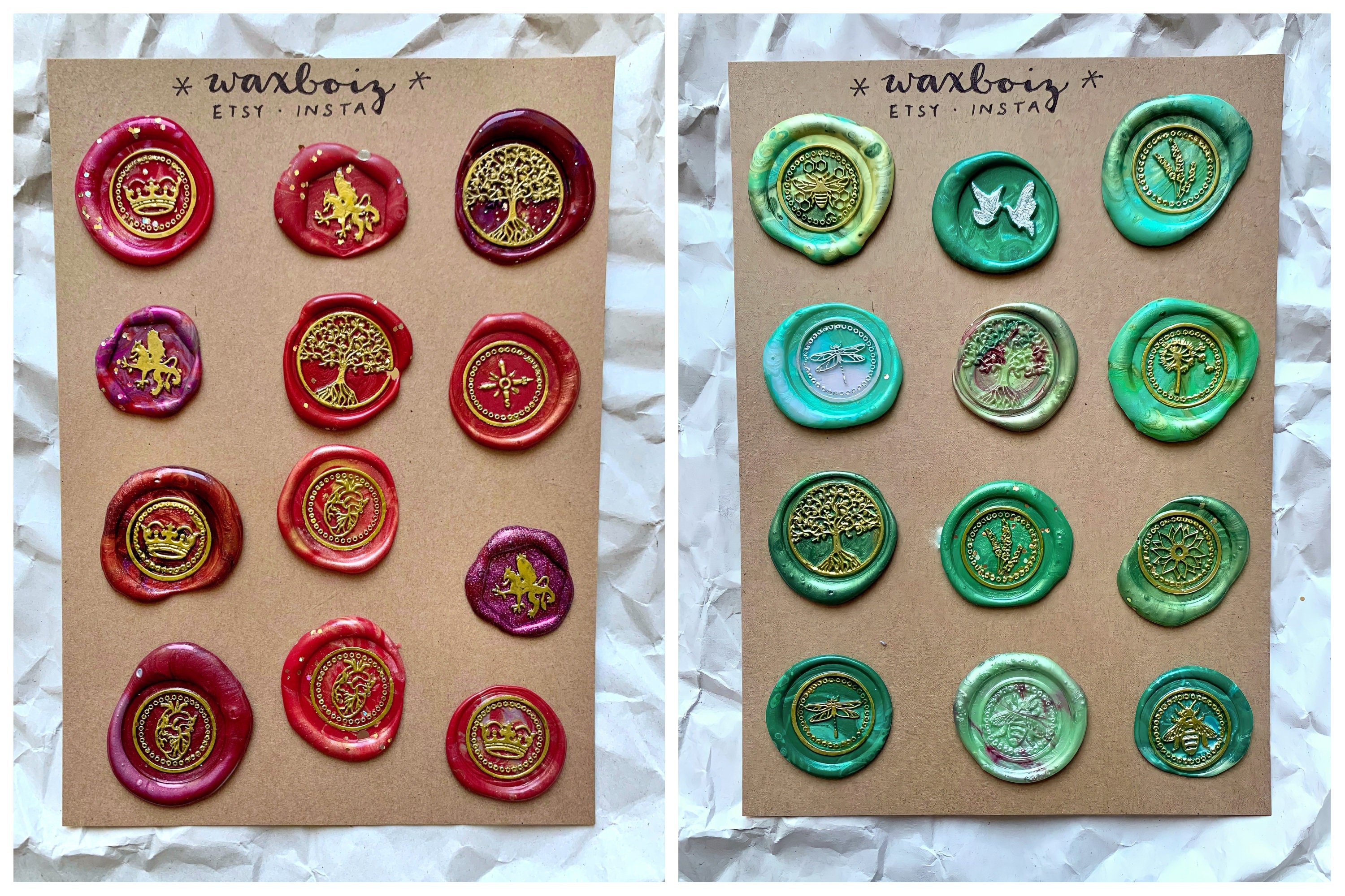 THEMED wax seals 12pack selfadhesive premade wax stamps Etsy