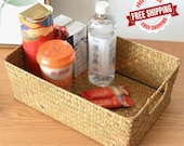 Handmade Rattan Storage Baskets - Household Items - Snacks Fruit Debris Laundry Finishing Willow Storage Kitchen Basket - Woven Rattan Boxes