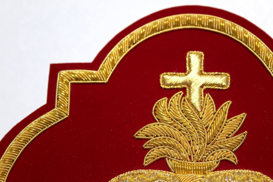 Sacred Heart Applique for Catholic Vestment Sewn On Etsy UK