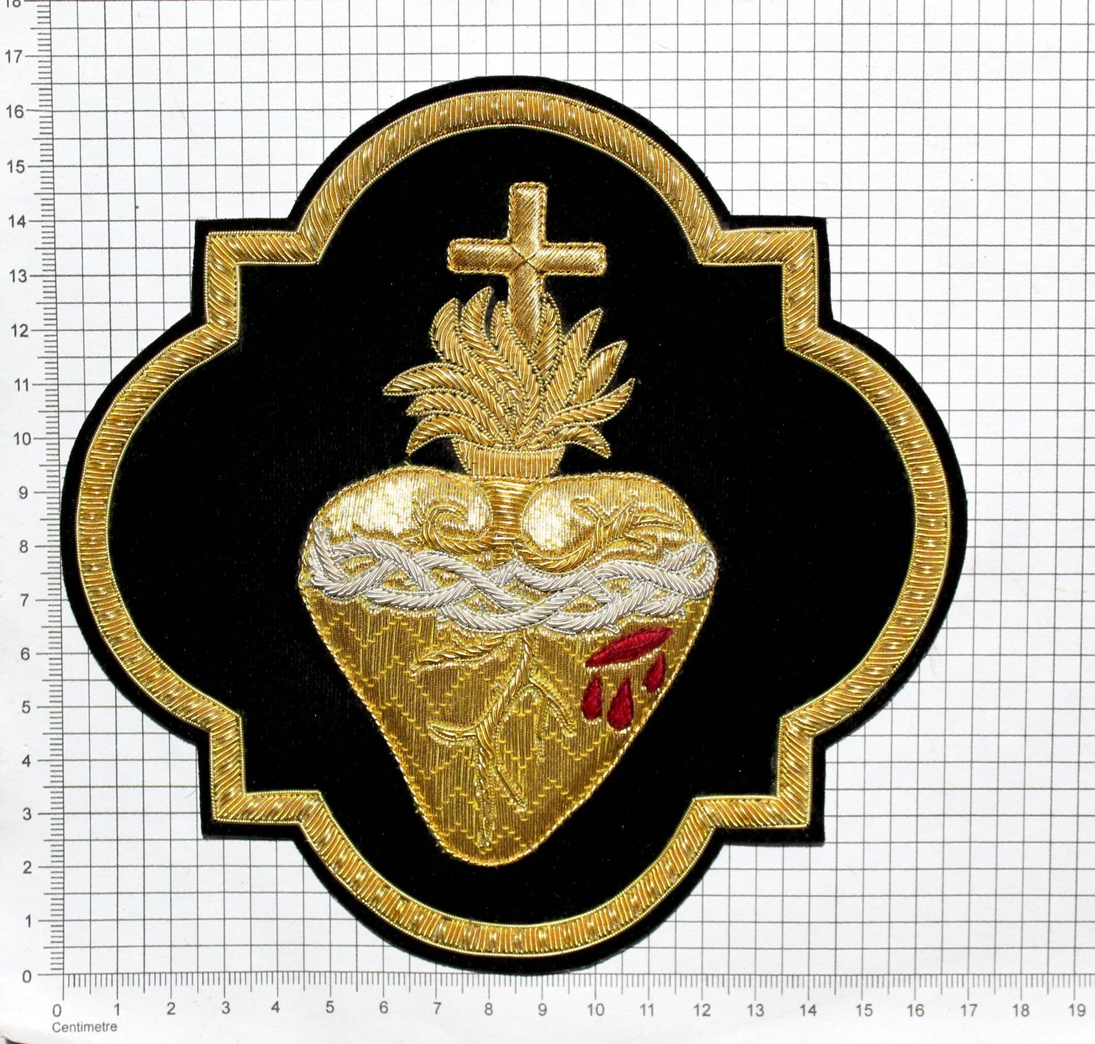 Sacred Heart Applique for Catholic Vestment on Black Velvet Etsy