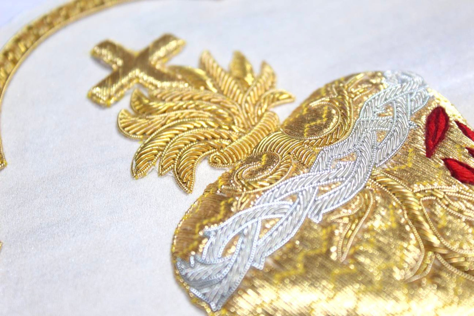 Sacred Heart Applique for Catholic Vestment on Rayon Satin Etsy