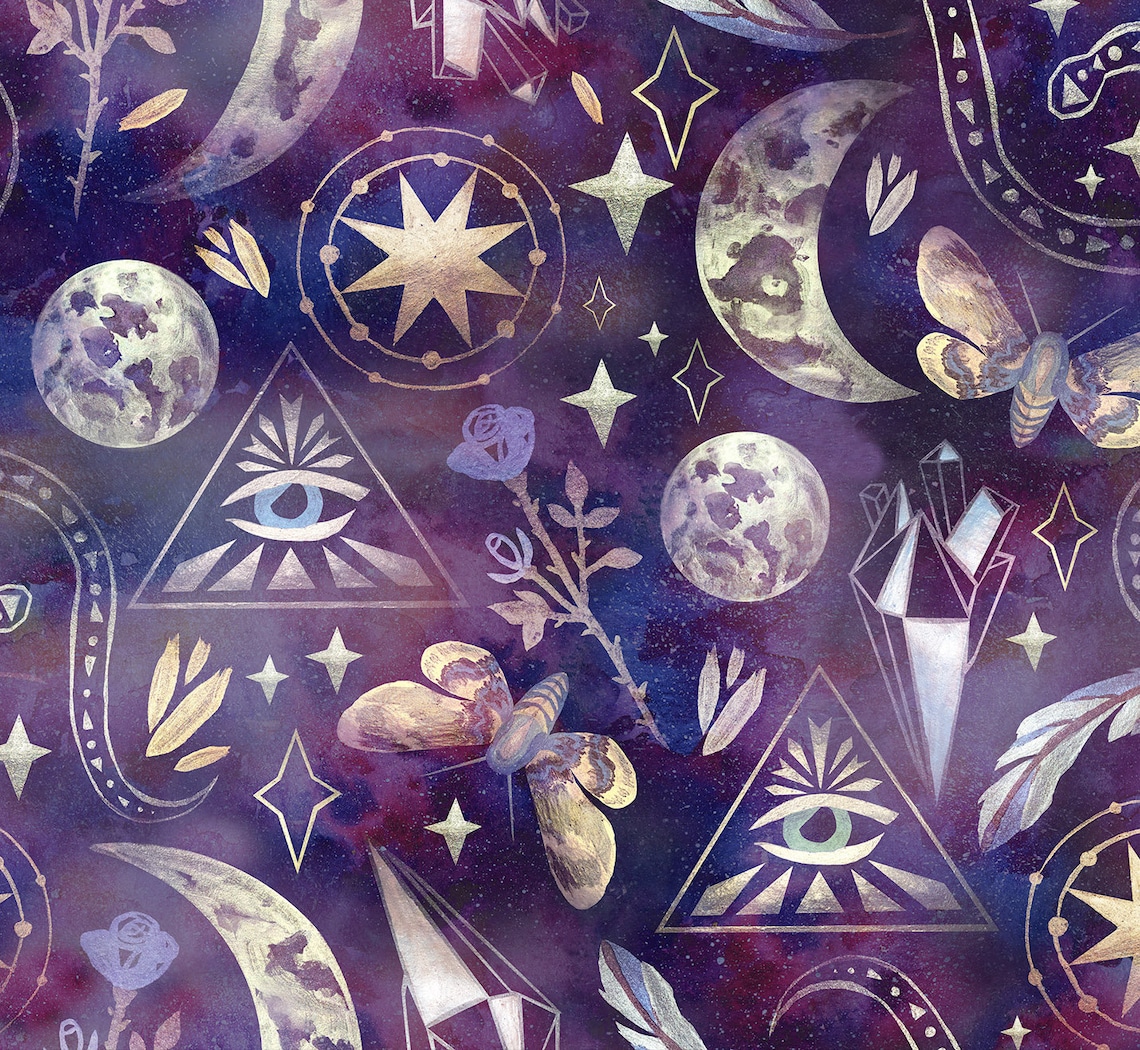 Witch Craft. Png elements and seamless patterns. Digital Paper Etsy