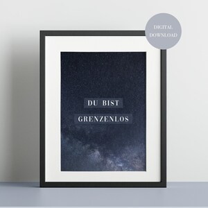 Cartel de descarga digital / Cita / Motivación / Mentalidad / Afirmación positiva / Espiritual / Decir / Cartel de afirmación / No tienes límites