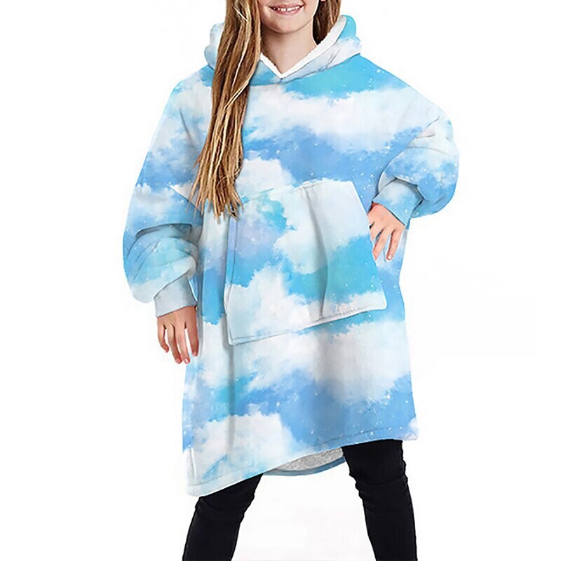 Oversized Blanket Print Hoodie Super Cozy Sherpa Big Hooded Etsy