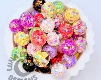 Heart Inclusion Acrylic Beads Mix – Embedded Heart Beads – Cute Craft Beads