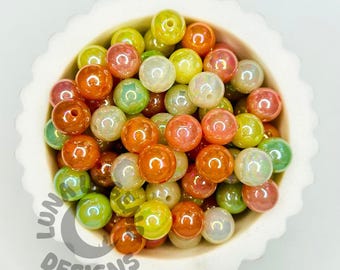 11.5mm Shiny Tropical Beads Mix – Vibrant Acrylic Beads for DIY Pens, Jewelry & Crafts