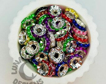 Pearl Spacer Beads Mix – Round Acrylic Pearlescent Beads for DIY Pens, Jewelry, Keychains & Crafts