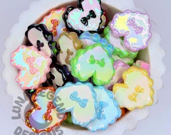 Ruffled Heart Bow Beads Mix – Decorative Acrylic Heart Beads for DIY Pens, Jewelry & Crafts
