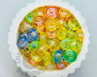 Faceted Glitter Acrylic Spacer Beads: DIY Jewelry, Pens, Keychains