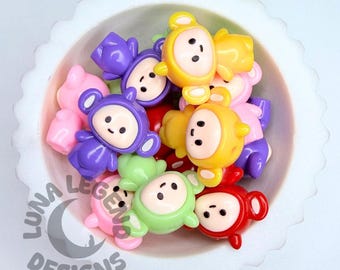 Cute Colorful TV Character Rubber Focal Bead – Cartoon Style Accent Bead for DIY Pens, Jewelry & Crafts – 1pc