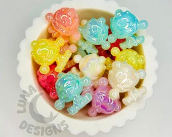 Kawaii Girl Acrylic Bead: DIY Jewelry, Pens, Keychains (25mm, Random Color Selection)