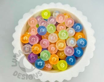 12mm Glitter Acrylic Beads Mix – Round Acrylic Beads for Pens, Keychains, Phone Charms, Crafts & DIY Projects