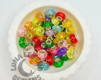 Crackle Acrylic Spacer Beads: DIY Jewelry, Pens, Keychains
