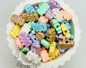 Squiggle Beads – Wavy Acrylic Spacer Beads for DIY Pens, Keychains, Jewelry & Crafts