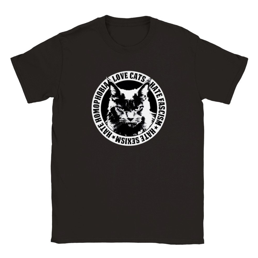 Love Cats Anti-fascism Anti-sexism T-shirt Eco-friendly - Etsy