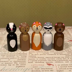 Woodland Animal Peg Dolls