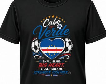 Cape Verde -  Big Heart - 2026 T-Shirt – National Soccer Tee