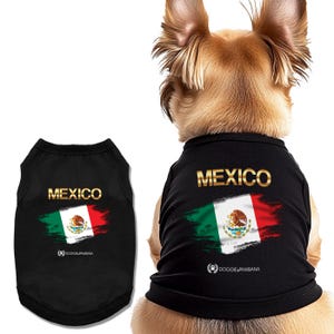 Mexico - Pup/Dog Shirt - Shirt for Dogs. Pup Wear, Dog Clothes. Black shirt only.