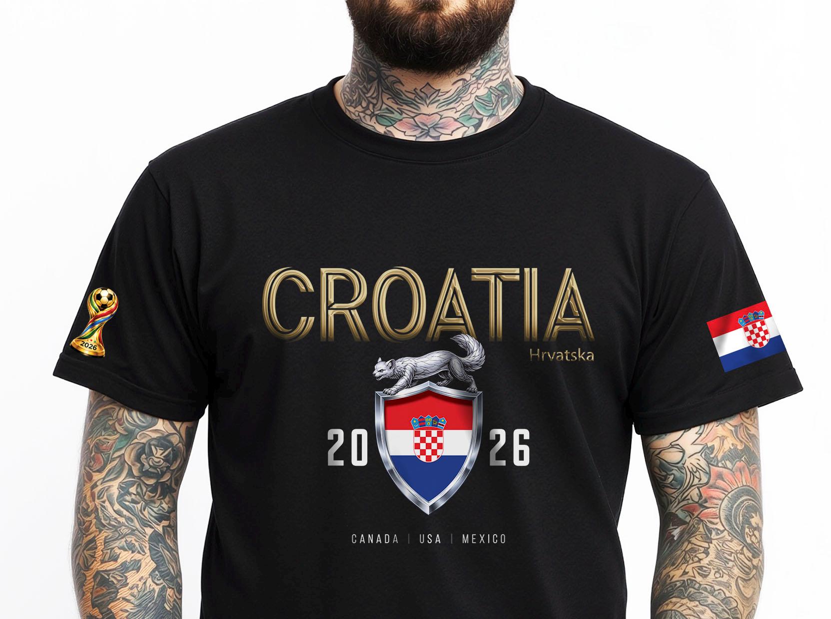Maglietta Uomo Croazia Impronta Digitale, 100% Cotone, Shirt84, Taglie Su Richiesta Fino A 5XL