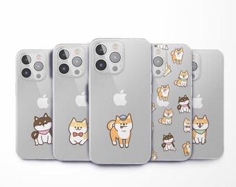 Cute Shiba inu Phone Case, Cover Fit for iPhone 14 12 13 XR 11 Pro Max Samsung S23 S21 S20 A52 A70 Huawei, Xiaomi, Google