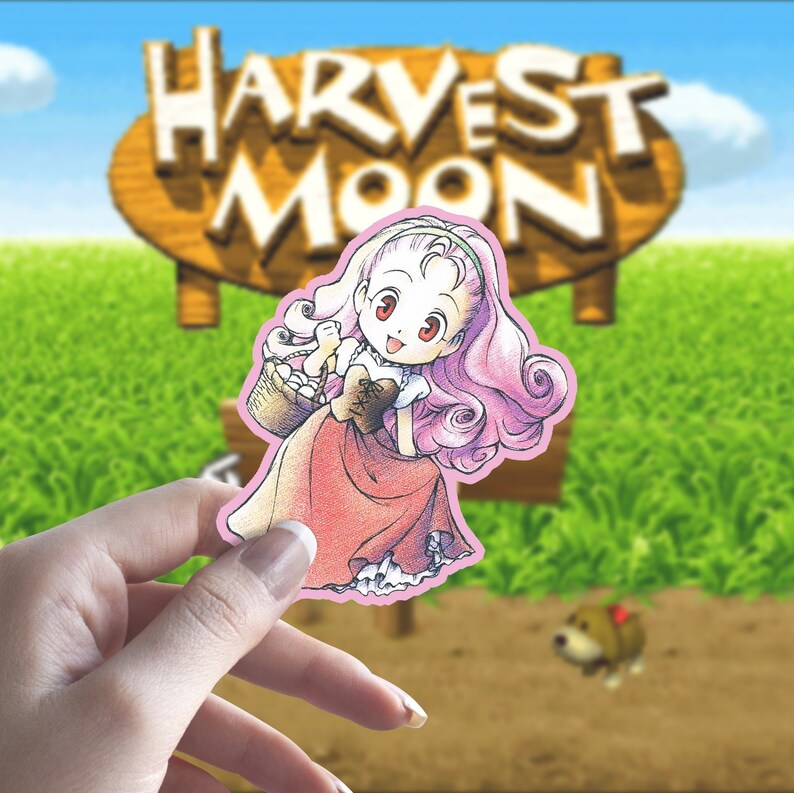 Harvest Moon 64 Popuri Sticker Super Nintendo Farming Sim Etsy