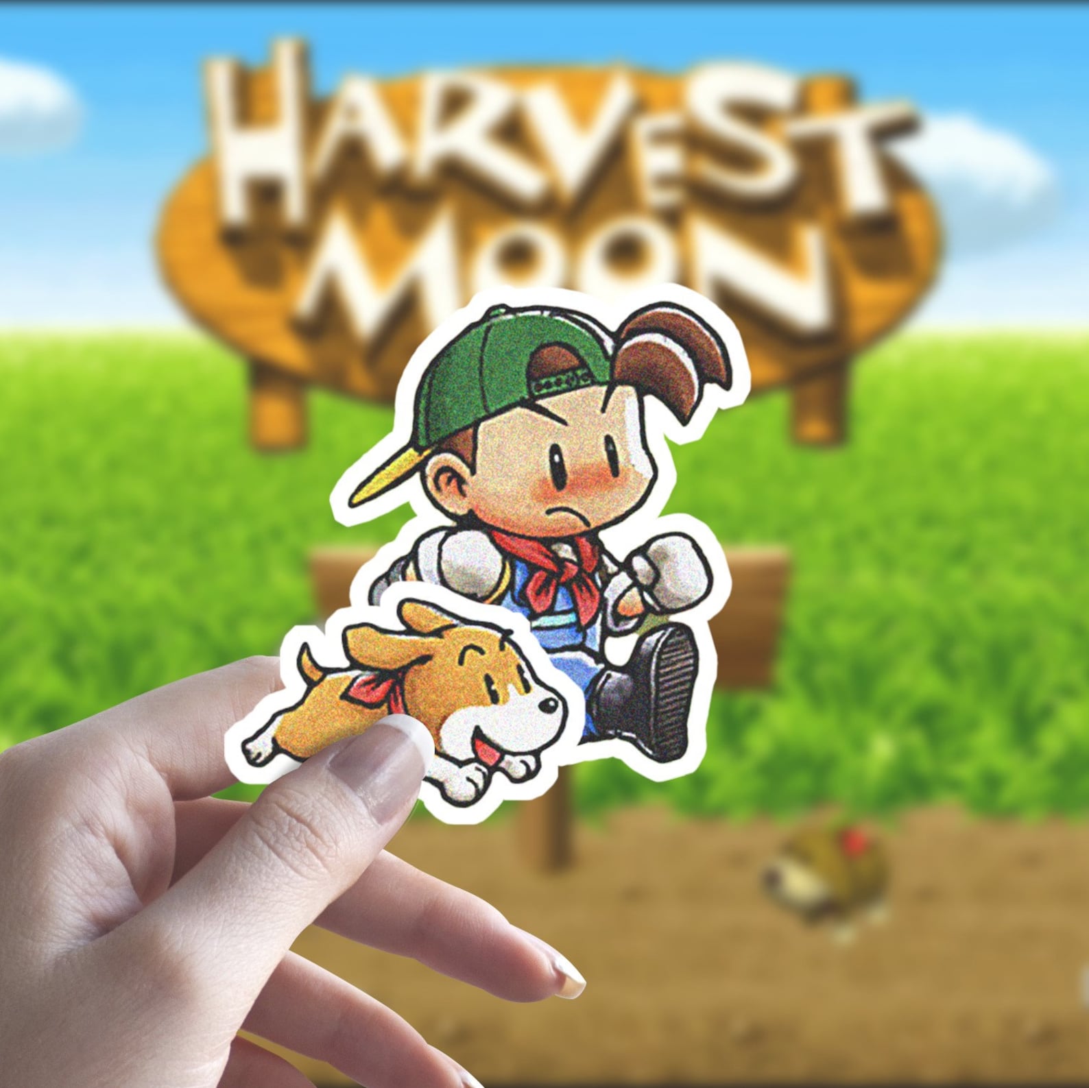 Harvest Moon 64 Farmer & Dog Sticker Bundle Super Nintendo Etsy