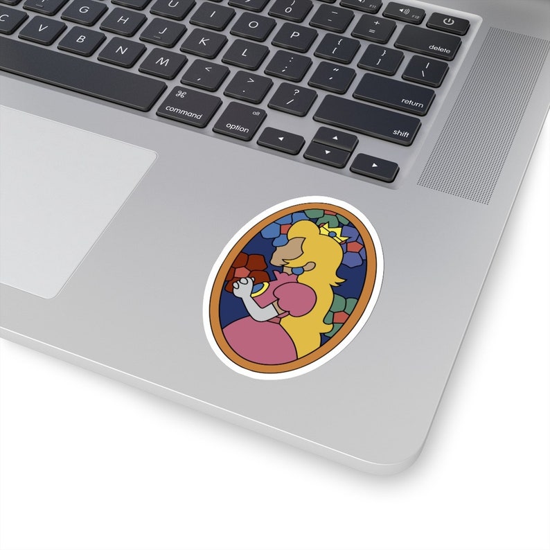 Nintendo N64 Toadstool Castle Waterproof Bumper Stickers Princess Peach Stained Glass Super Mario 64 Luigi Bowser Toad Gamer Magnet