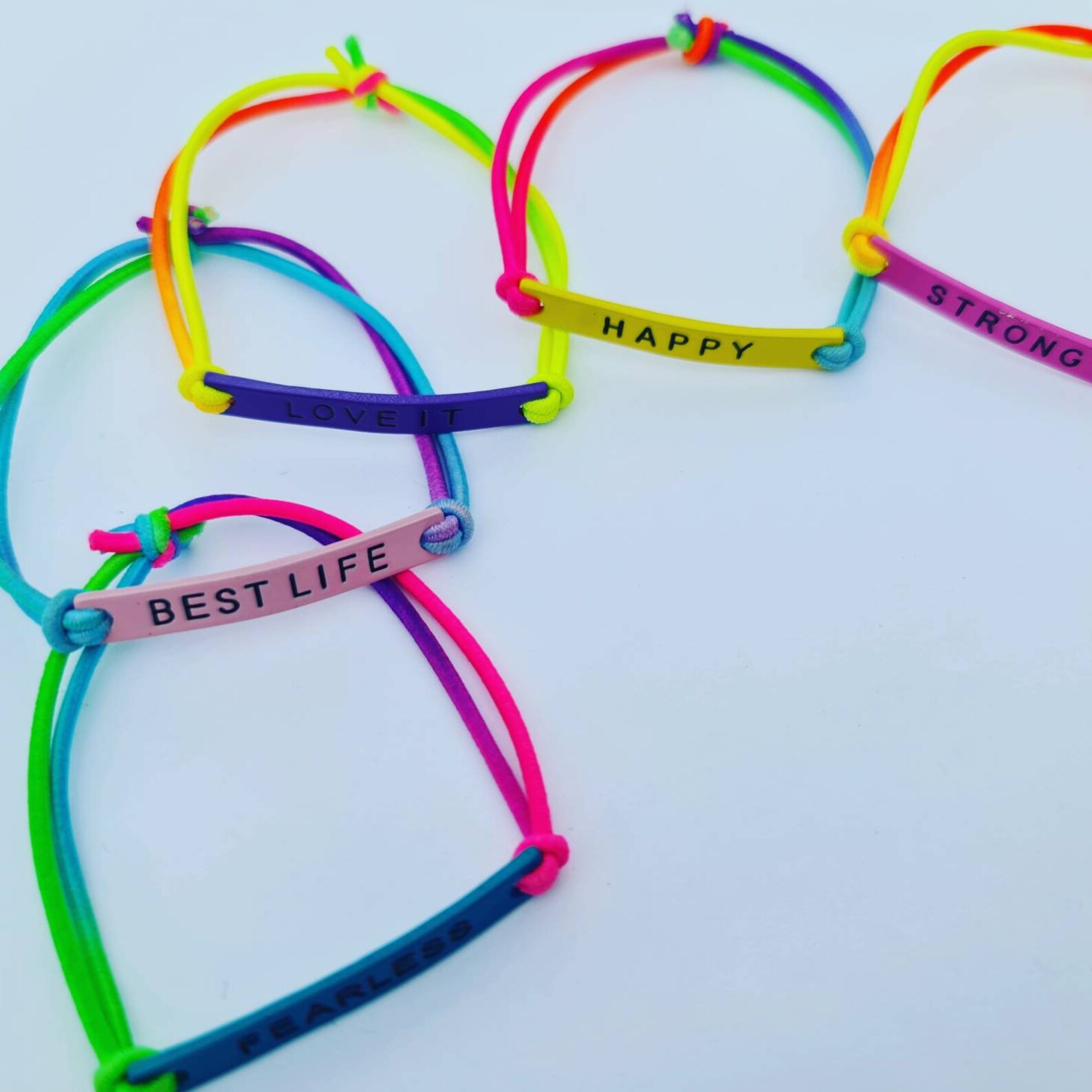 Friendship bracelet/kids elastic bracelet/ neon bracelet/ indi Etsy