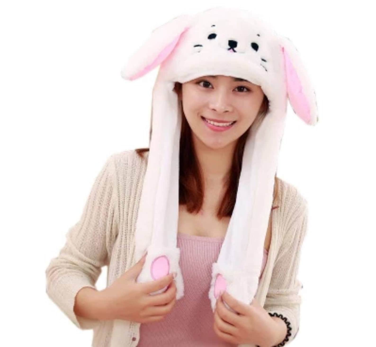 Bunny Ear Flapping Hat/moving Ear Hat/very Funny/kawaii Bunny Etsy
