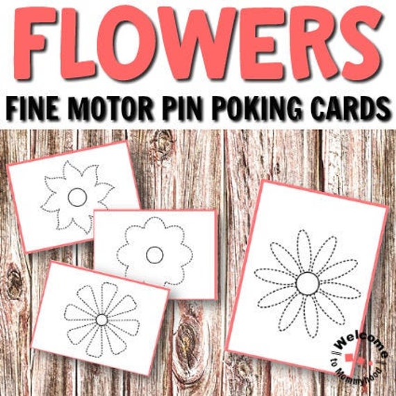 Spring Pin Poking Printables for Fine Motor Activities | Etsy
