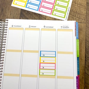 Bill Due Stickers | Budget Stickers | Functional Stickers | Bill Stickers | Erin Condren Planner Stickers | Happy Planner Stickers | 027