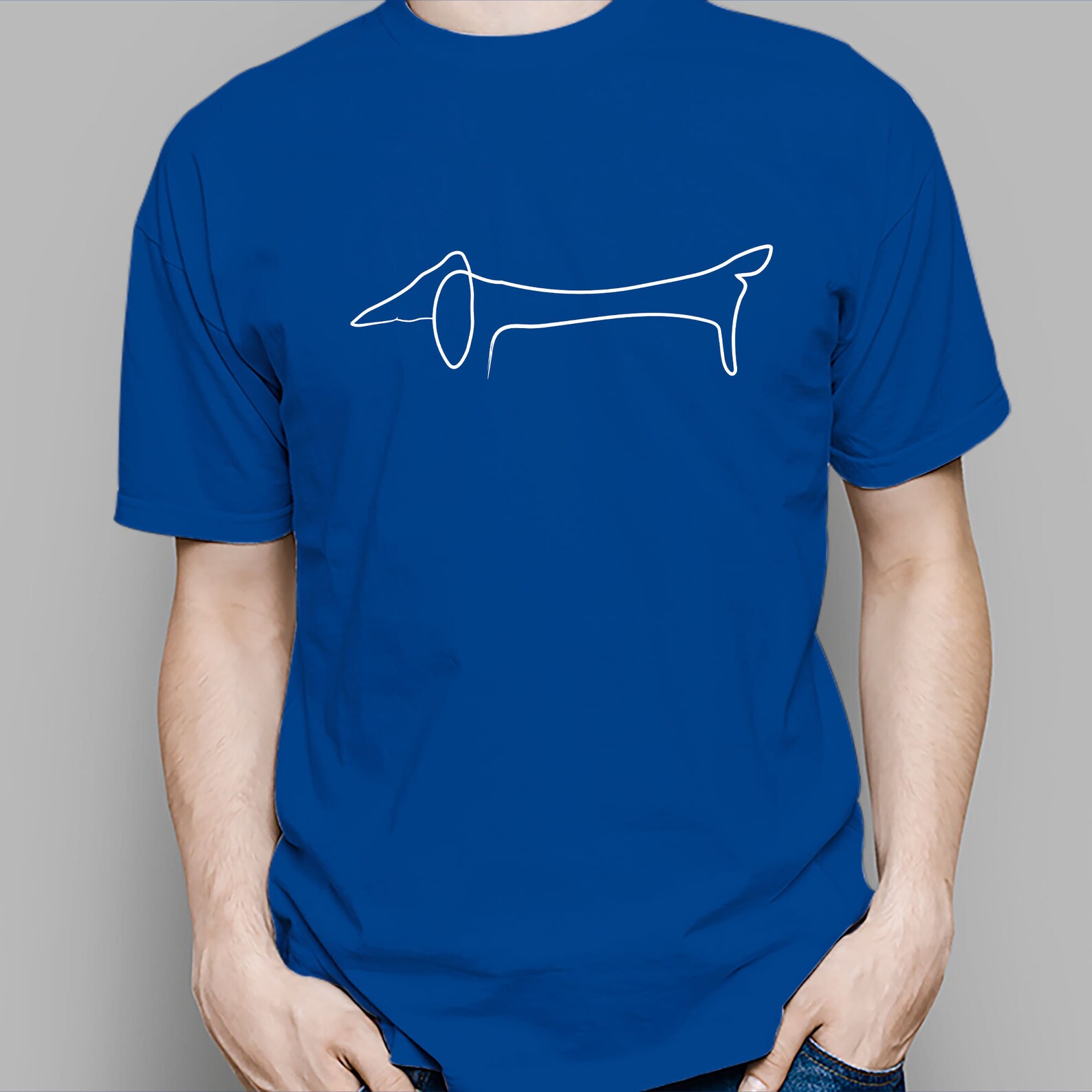 Simple Dachshund Dog Print T Shirt Daschund Owner Gift Etsy